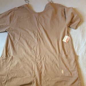 Free People Movement Tan Short Sleeve Romper